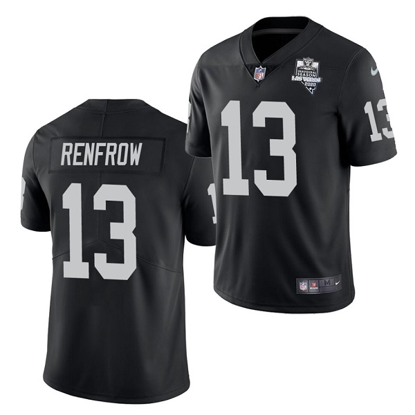 Men's Las Vegas Raiders #13 Hunter Renfrow Black NFL 2020 Inaugural Season Vapor Limited Stitched Jersey